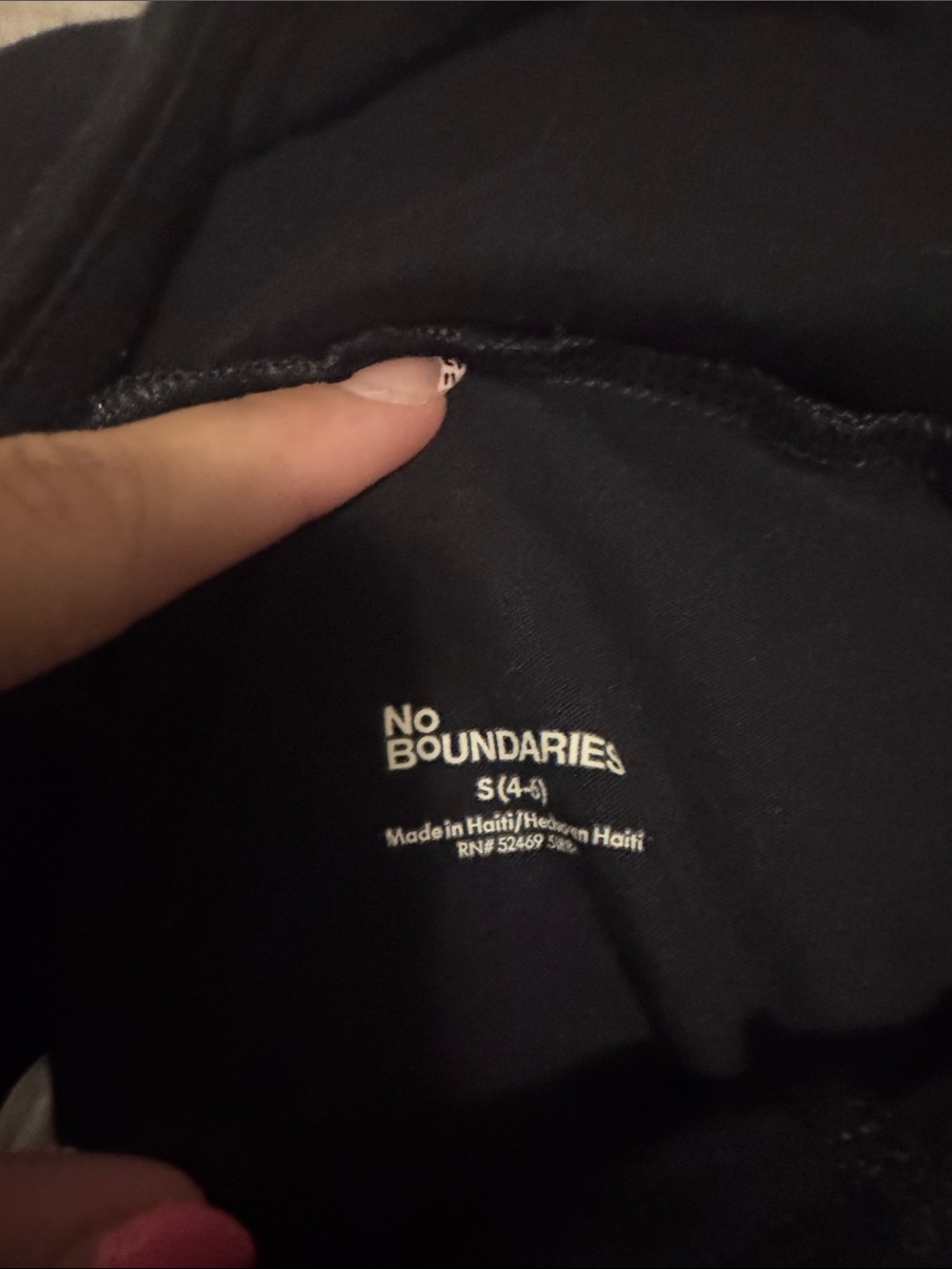 No Boundaries Black Kids Leggings - Stretchy Everyday Basics - Picture 2 of 2